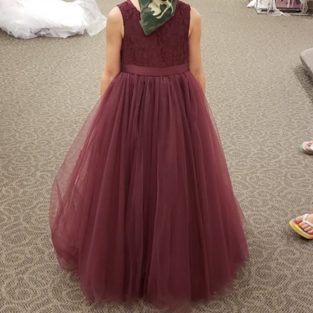 Wine size 6 DB flower girl